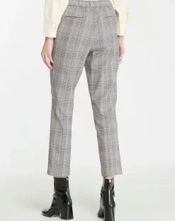 Galeries Lafayette Pantalons|Pantalon ajusté Rink imprimé Prince de Galles gris/noir