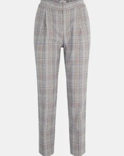 Galeries Lafayette Pantalons|Pantalon ajusté Rink imprimé Prince de Galles gris/noir