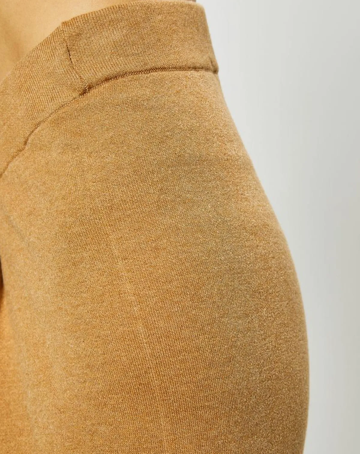 Esprit Pantalons|Pantalon ample en Maille de Coton bio mélangé camel