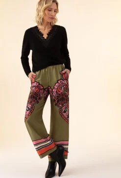 Bleu Blanc Rouge Pantalons|Pantalon Ana vert