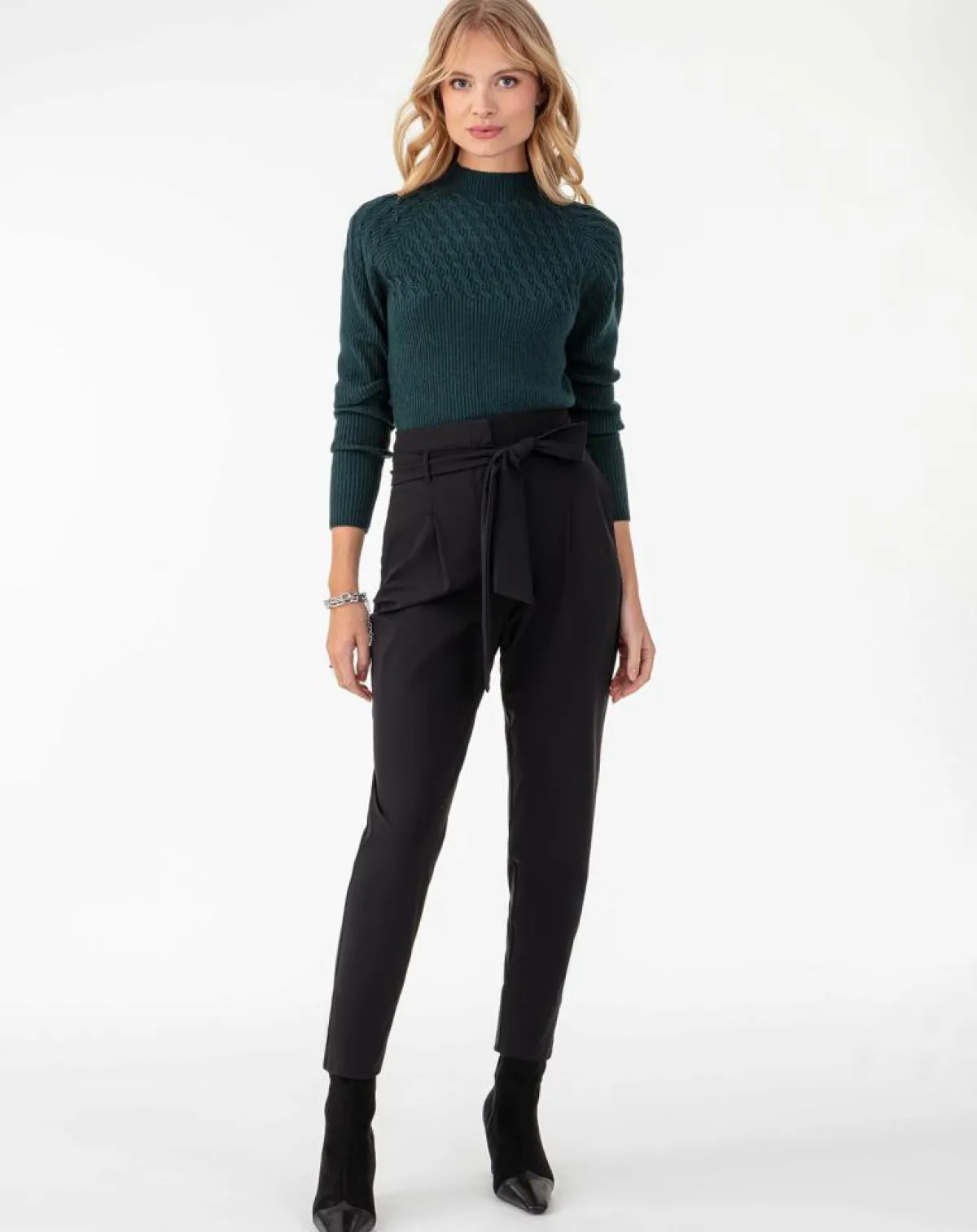 Indies Pantalons|Pantalon avec Ceinture Hadrien noir
