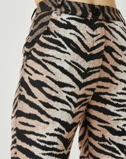 Manoush Pantalons|Pantalon Belle de Jour imprimé marron