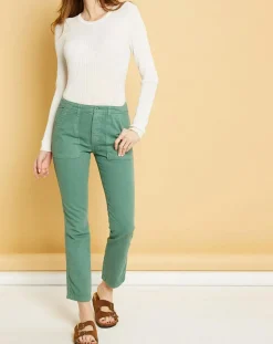 Acquaverde Pantalons|Pantalon cargo Chevron Columbia vert