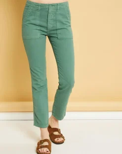 Acquaverde Pantalons|Pantalon cargo Chevron Columbia vert