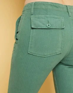 Acquaverde Pantalons|Pantalon cargo Chevron Columbia vert