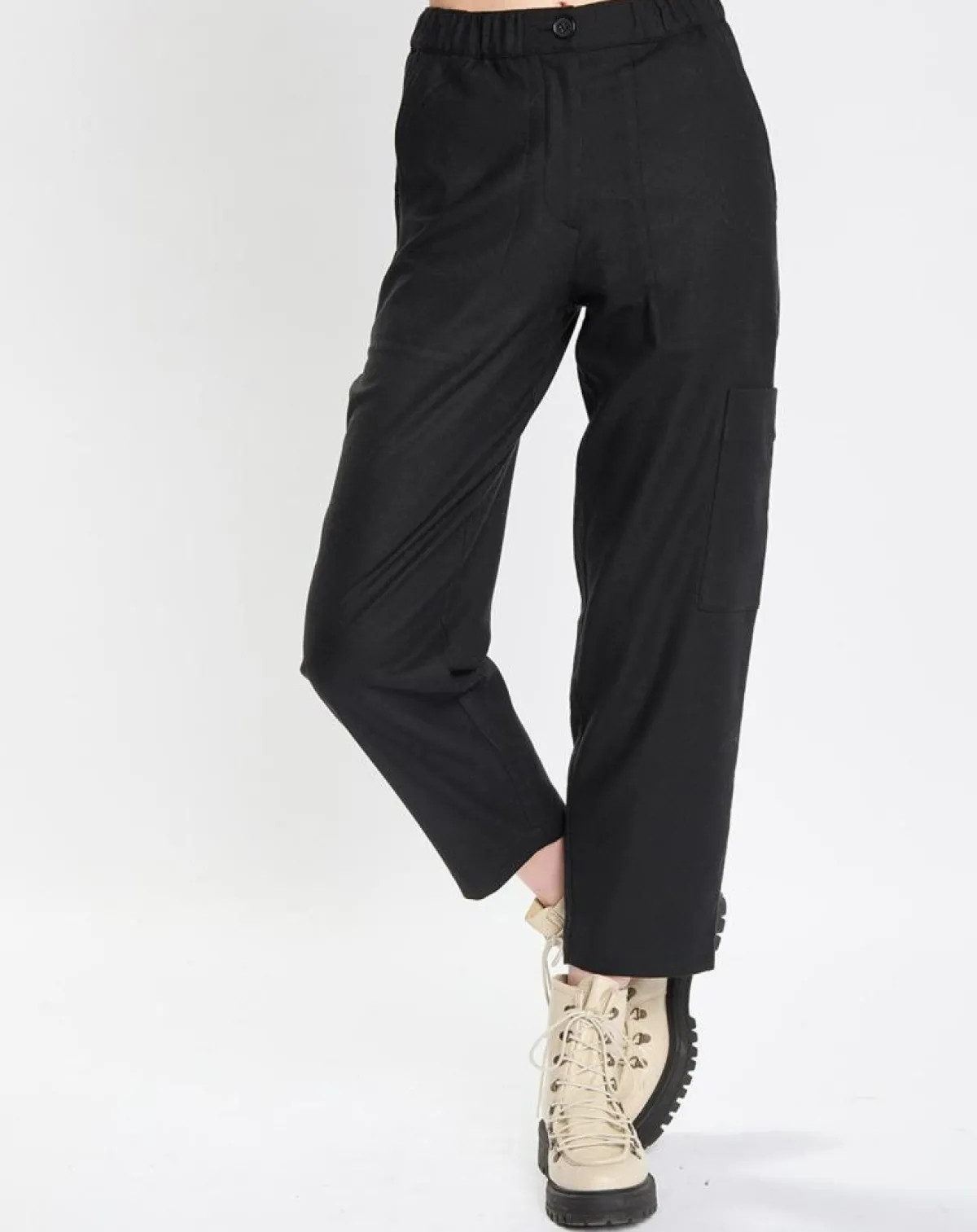 Marc O'Polo Pantalons|Pantalon cargo en Laine mélangée noir