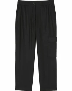 Marc O'Polo Pantalons|Pantalon cargo en Laine mélangée noir