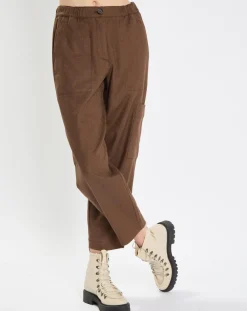 Marc O'Polo Pantalons|Pantalon cargo en Laine mélangée marron