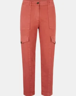 Galeries Lafayette Pantalons|Pantalon cargo en Twill de Coton recyclé Robin rouge foncé