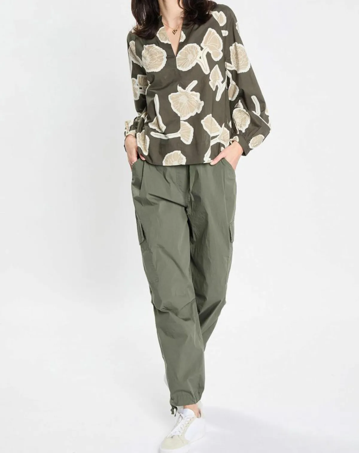 Marc O'Polo Pantalons|Pantalon cargo Explorer kaki