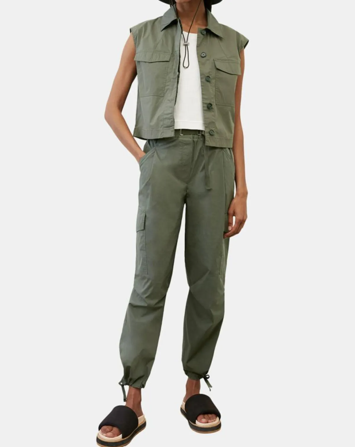 Marc O'Polo Pantalons|Pantalon cargo Explorer kaki