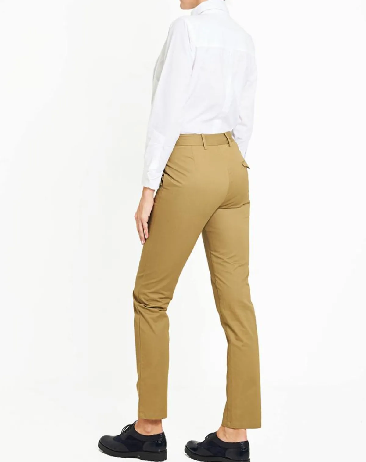Galeries Lafayette Pantalons|Pantalon chino Charles kaki clair