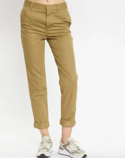 Galeries Lafayette Pantalons|Pantalon chino Charles kaki clair