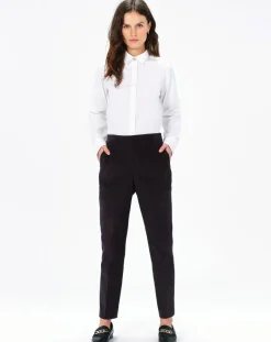 Caroll Pantalons|Pantalon cigarette Psidika gris foncé