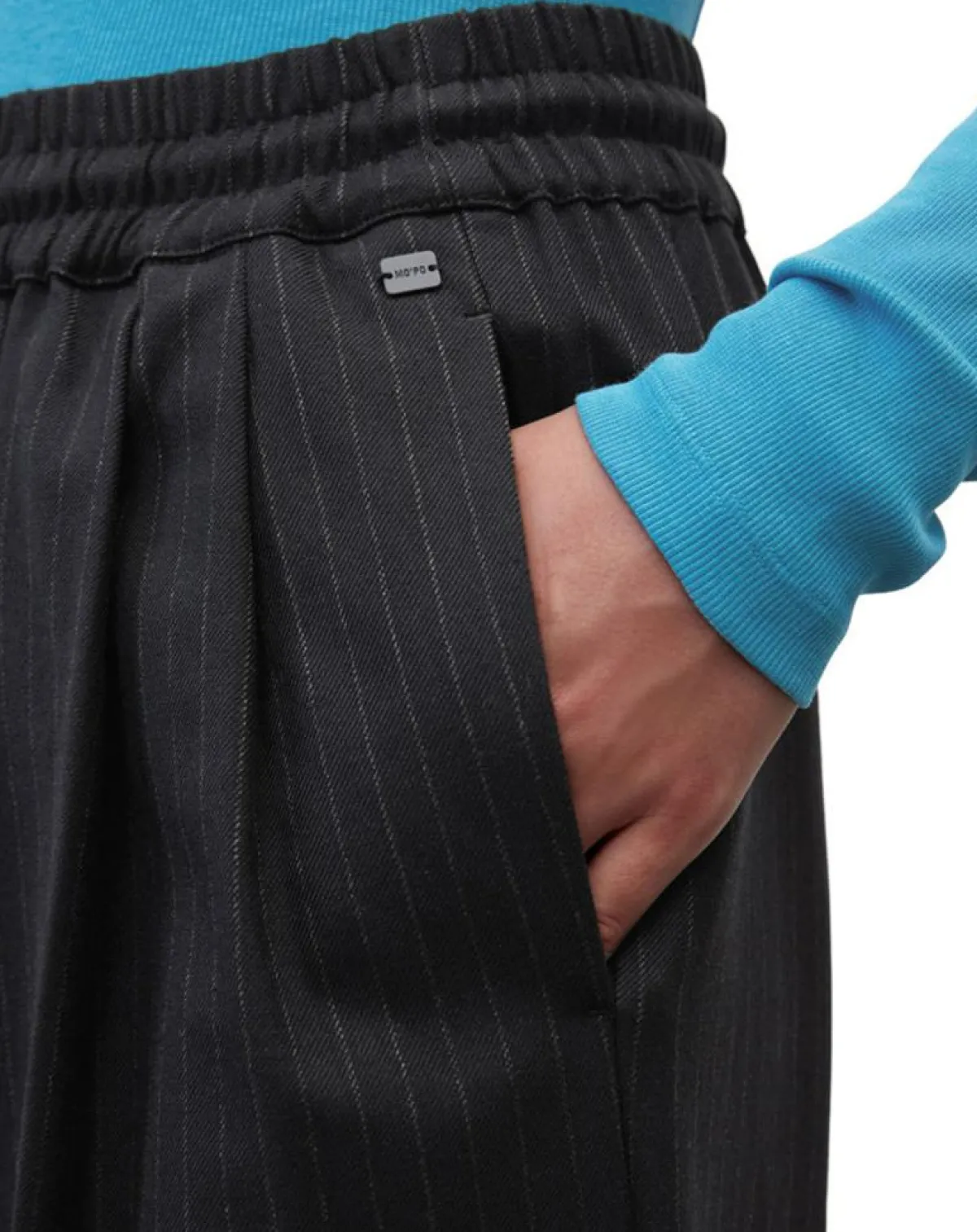 Marc O'Polo Pantalons|Pantalon de costume à rayures noir