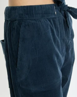 Marc O'Polo Pantalons|Pantalon de Jogging en Velours de côtelé bleu marine