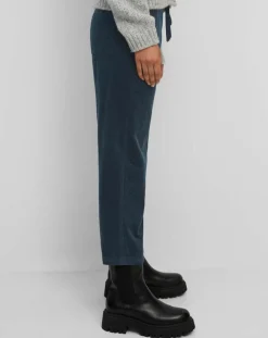 Marc O'Polo Pantalons|Pantalon de Jogging en Velours de côtelé bleu marine