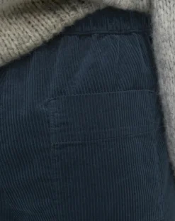 Marc O'Polo Pantalons|Pantalon de Jogging en Velours de côtelé bleu marine