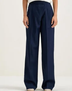 Bellerose Pantalons|Pantalon de tailleur 100% Laine Tom naval