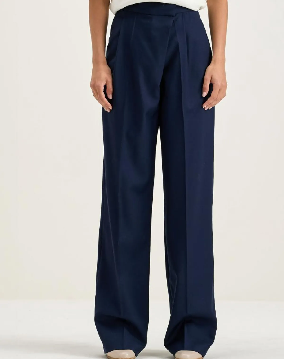 Bellerose Pantalons|Pantalon de tailleur 100% Laine Tom naval