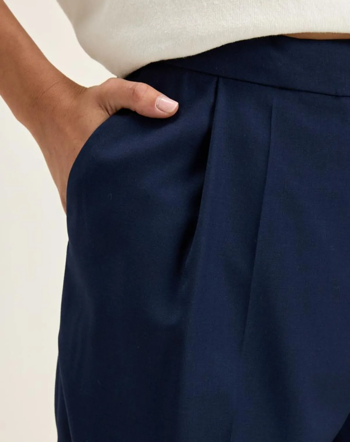 Bellerose Pantalons|Pantalon de tailleur 100% Laine Tom naval