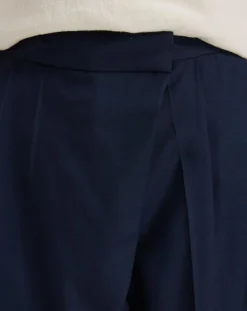 Bellerose Pantalons|Pantalon de tailleur 100% Laine Tom naval