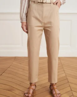 La Petite Francaise Pantalons|Pantalon droit Patrice beige