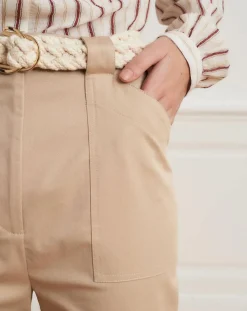 La Petite Francaise Pantalons|Pantalon droit Patrice beige