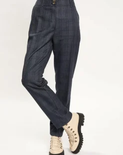 Lauren Vidal Pantalons|Pantalon droit Store nuit