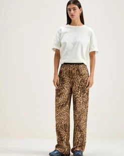 Bellerose Pantalons|Pantalon droit Voel léopard marron