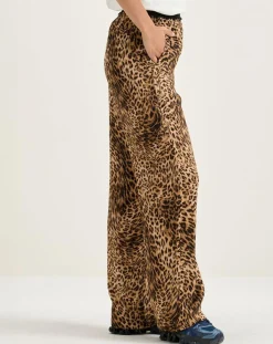 Bellerose Pantalons|Pantalon droit Voel léopard marron