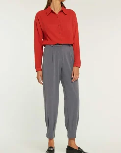 Yerse Pantalons|Pantalon droite Lugano gris