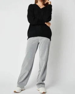 An'ge Pantalons|Pantalon Emmie effet pailleté argenté