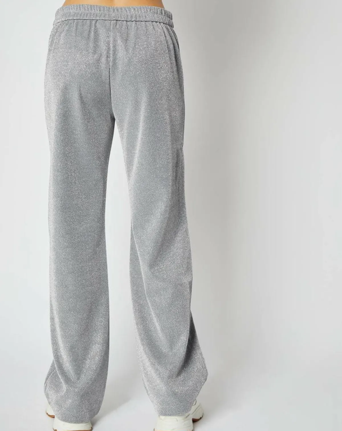 An'ge Pantalons|Pantalon Emmie effet pailleté argenté