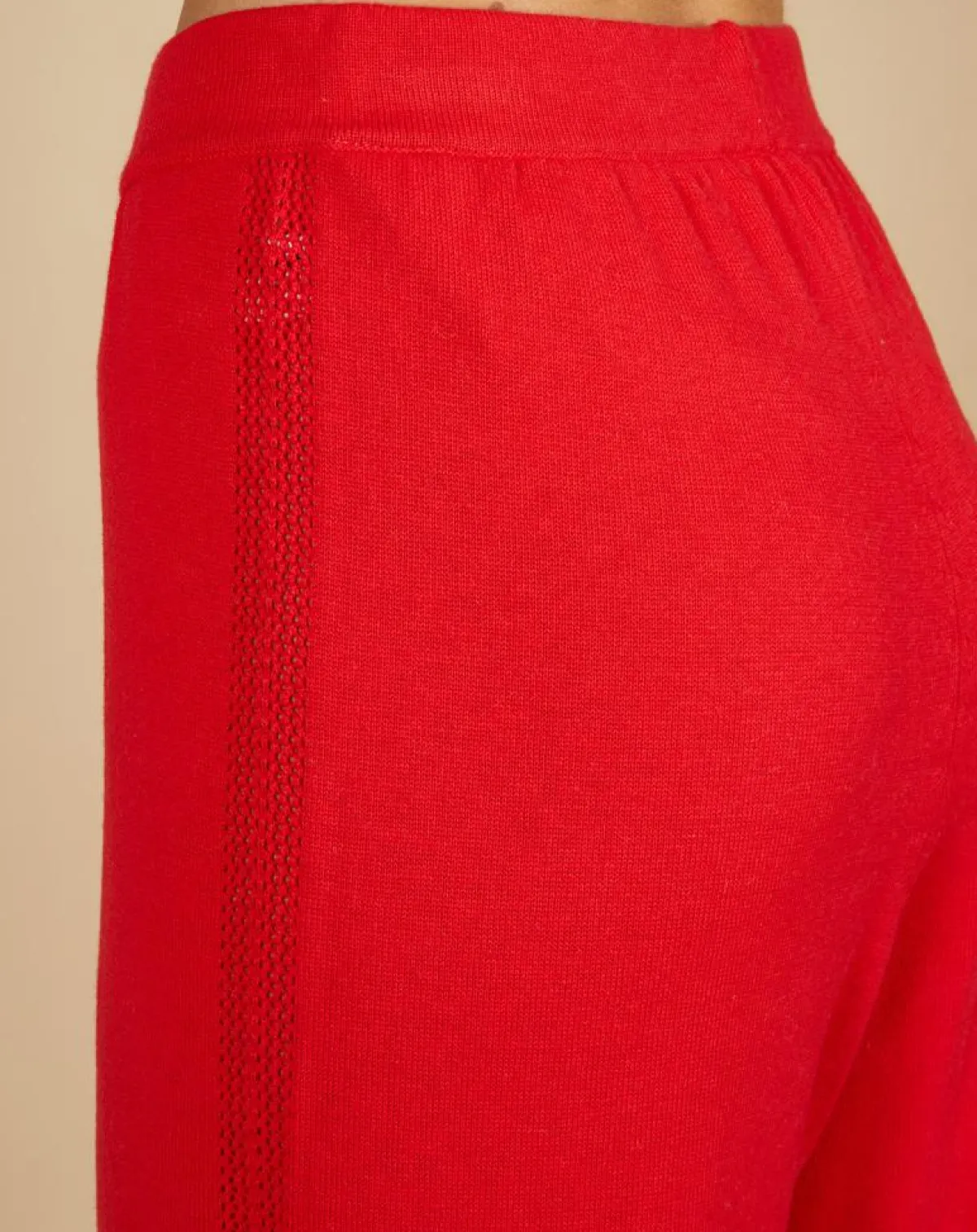 Cashmere Tribu Pantalons|Pantalon en Coton & Cachemire Salomé groseille