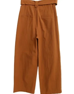 See u Soon Pantalons|Pantalon en Coton & Lin Jeanne brique