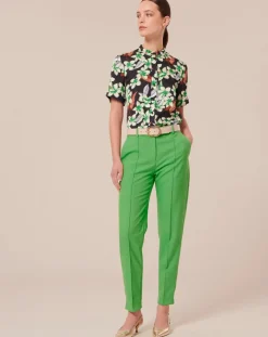 Tara Jarmon Pantalons|Pantalon en Laine froide mélangée vert