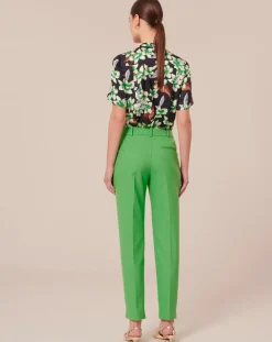 Tara Jarmon Pantalons|Pantalon en Laine froide mélangée vert