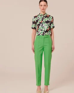 Tara Jarmon Pantalons|Pantalon en Laine froide mélangée vert