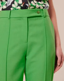 Tara Jarmon Pantalons|Pantalon en Laine froide mélangée vert