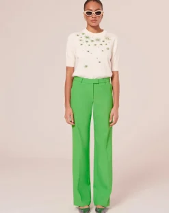 Tara Jarmon Pantalons|Pantalon en Laine froide mélangée vert