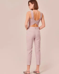 Tara Jarmon Pantalons|Pantalon en Laine froide mélangée parme