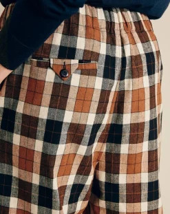 Chloé Stora Pantalons|Pantalon en Laine mélangée Proust à carreaux camel/noir