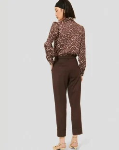 Tara Jarmon Pantalons|Pantalon en Laine mélangée Philippa chocolat