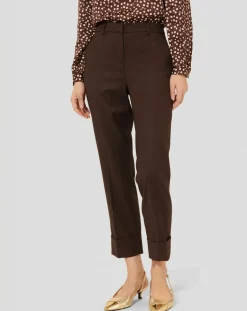 Tara Jarmon Pantalons|Pantalon en Laine mélangée Philippa chocolat