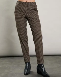 Hartford Pantalons|Pantalon en Laine mélangée Pixel marron/noir