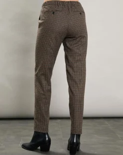 Hartford Pantalons|Pantalon en Laine mélangée Pixel marron/noir