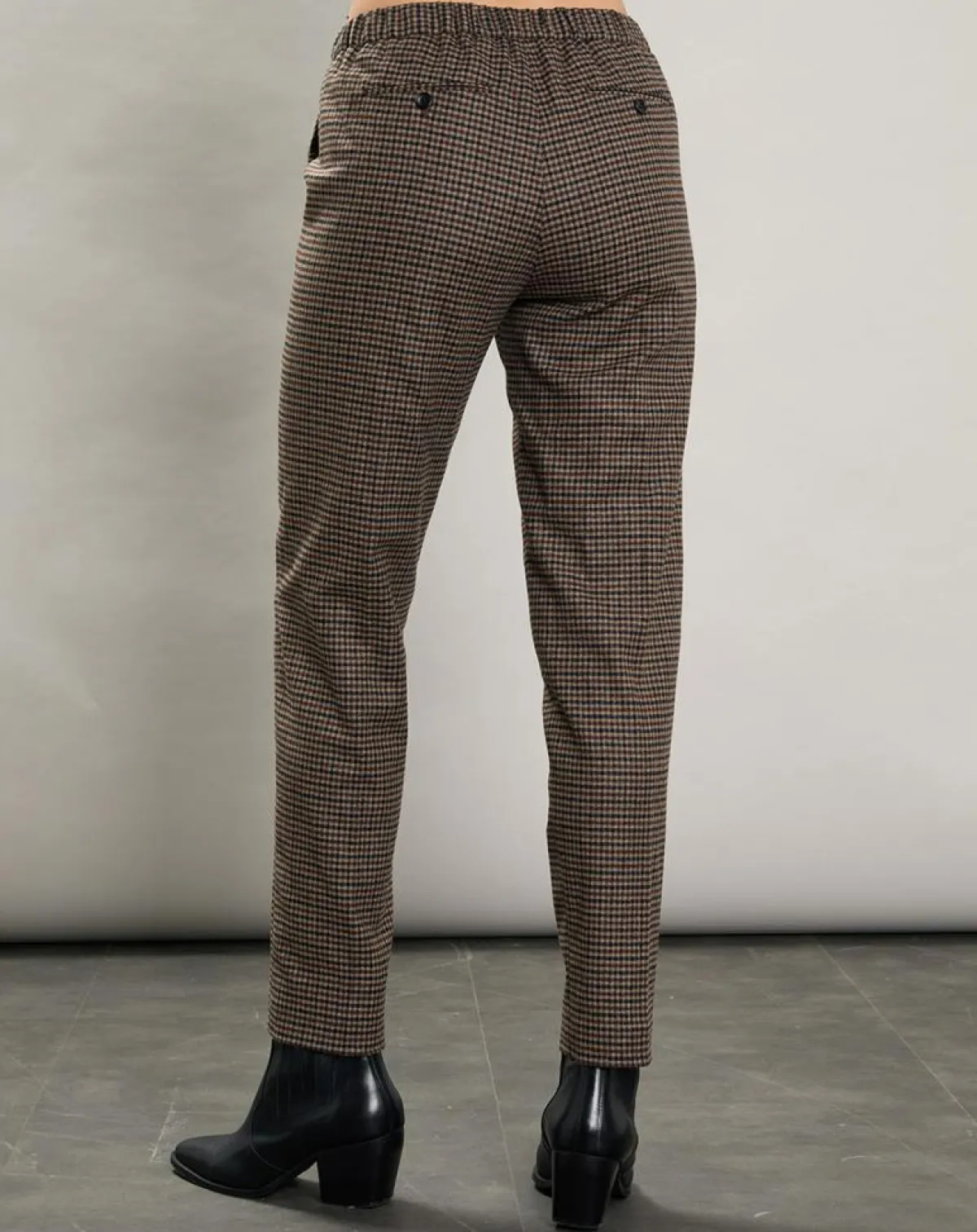 Hartford Pantalons|Pantalon en Laine mélangée Pixel marron/noir