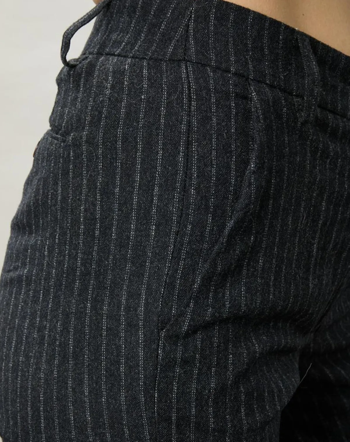 Hartford Pantalons|Pantalon en Laine mélangée Perfect rayures brutes/charbon