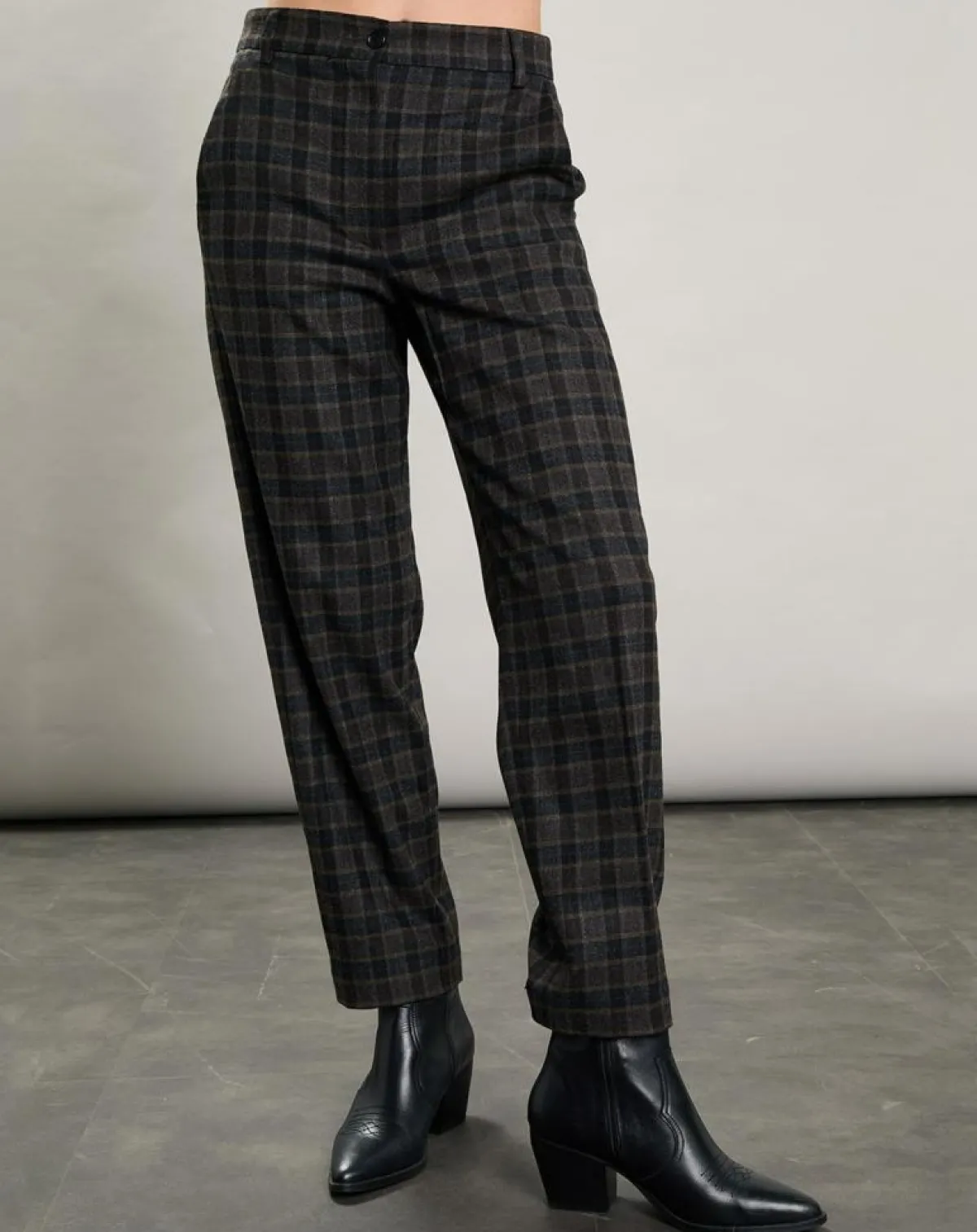 Hartford Pantalons|Pantalon en Laine mélangée Party marron/gris